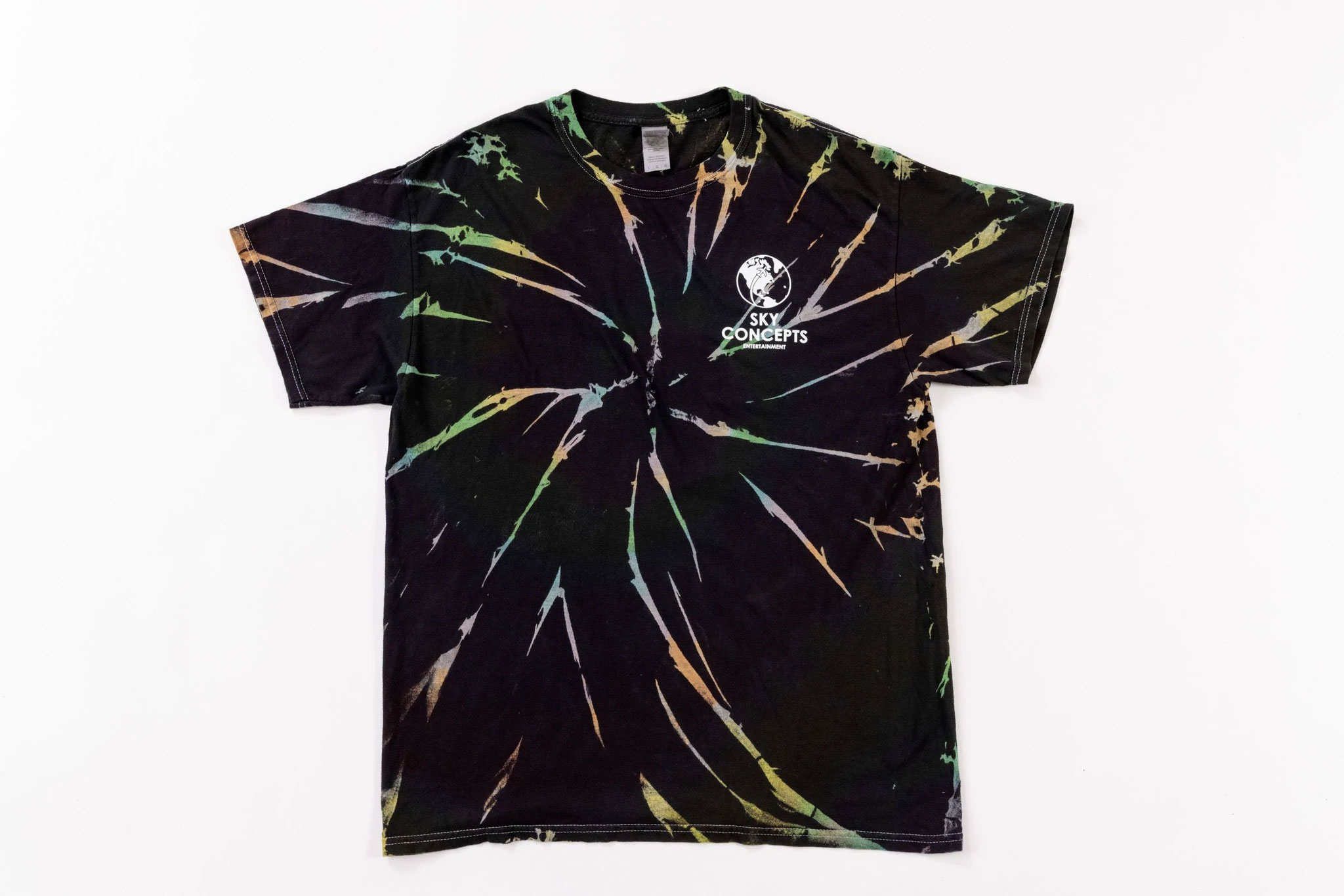 Aurora/Aurora Tie Dyed Multicolor Spiral T-shirt By Sky Concepts